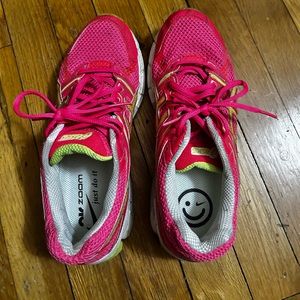 Hot pink asics sneakers